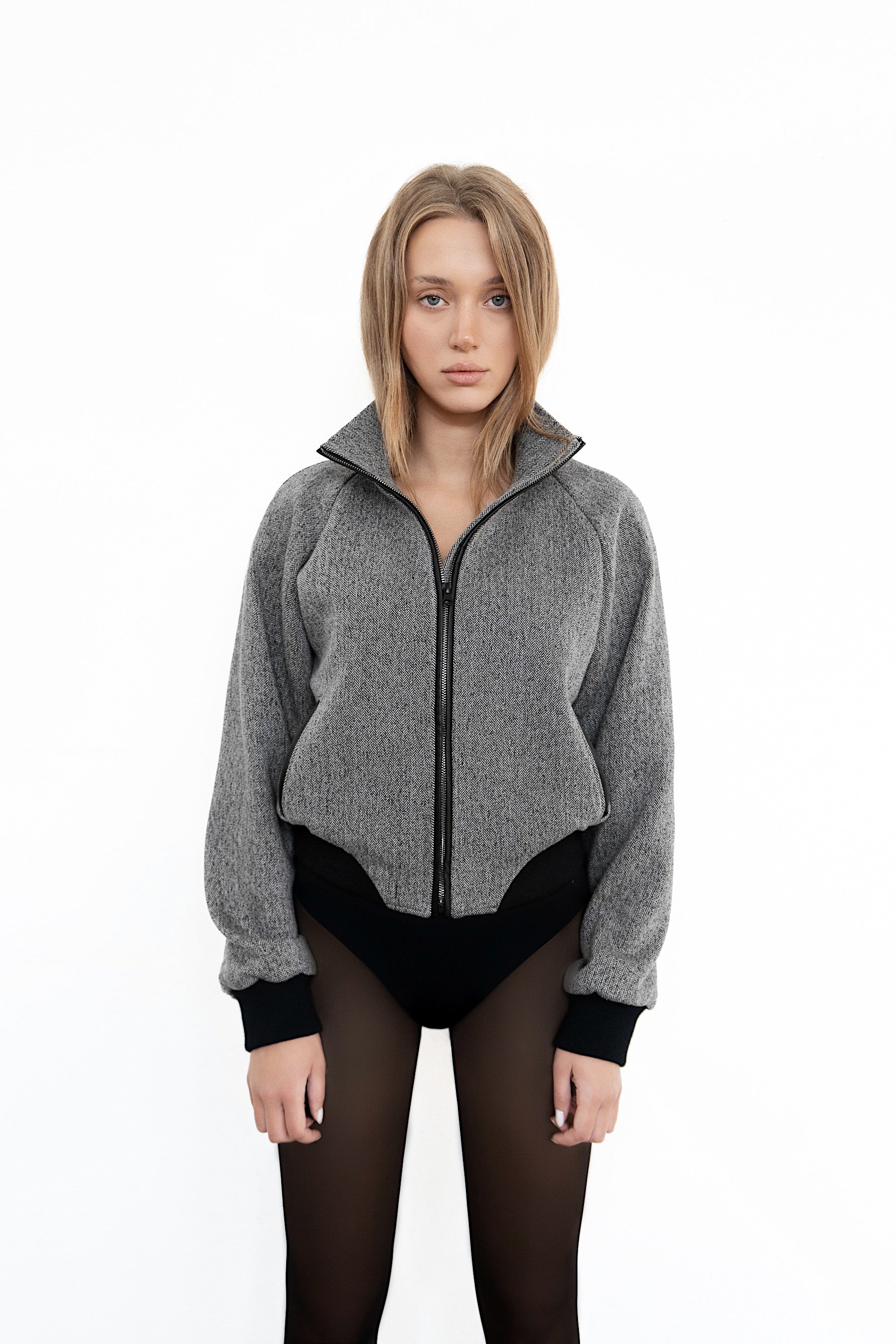 GREY BOMBER JACKET 01